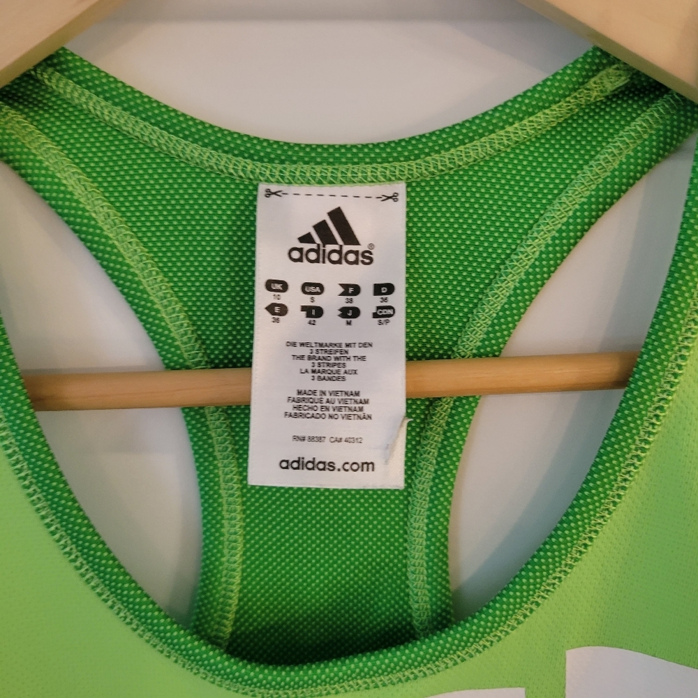 Adidas Neon Green Racerback Tank - Picture 2 of 2
